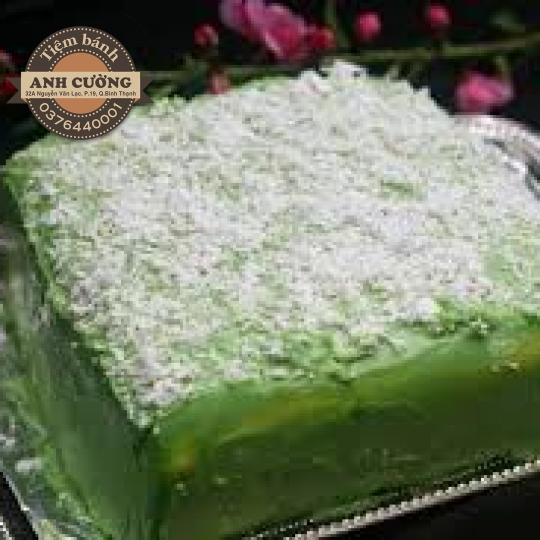 Bánh bông dừa lá dứa ( vuông )